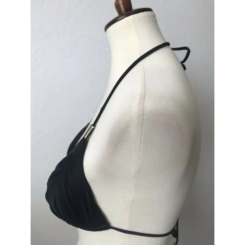 Sissy Boy Pleated Triangle Bikini Top Swim